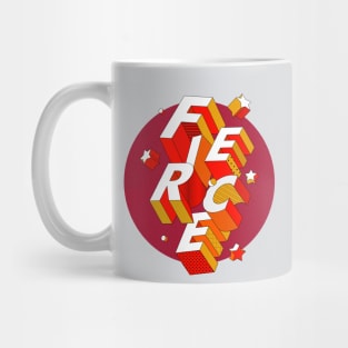 FIERCE 3D Typography Mug